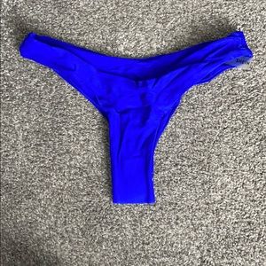 Blue thong bikini